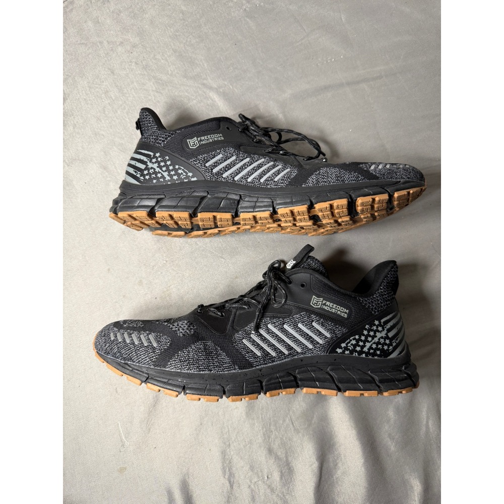 Freedom Industries XP-1 RT Mens Training Shoes Black Grey Gum Sole Size 12